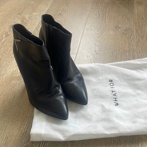 What for pointed toe leather boots.